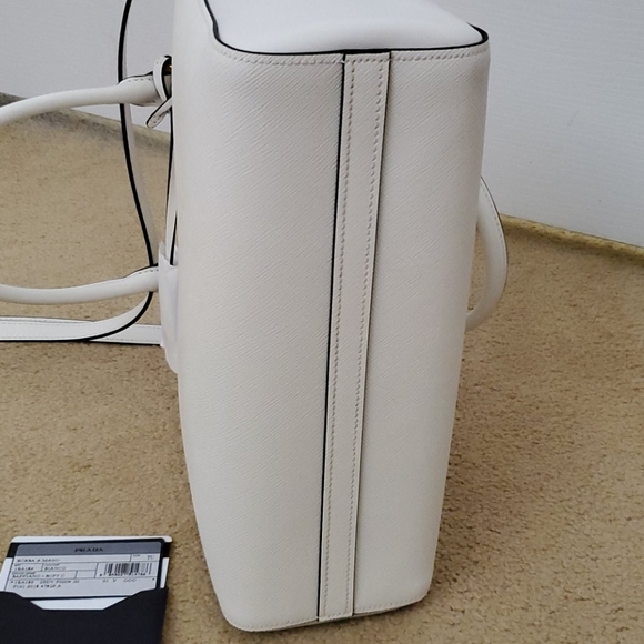 New Borsa A Mano Bianco 2-way Purse White Saffiano - Picture 4 of 15